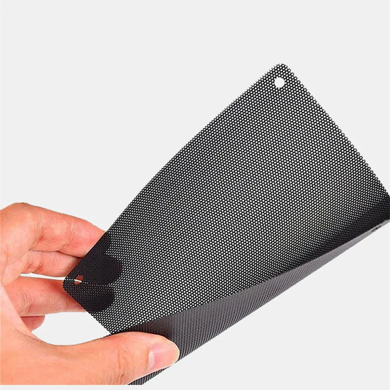 5PCS 80mm 90mm 120mm 140mm Cuttable Black PVC PC Fan Dust Filter Dustproof Case Computer Mesh Cooling Ultra Fine Dustproof Cover
