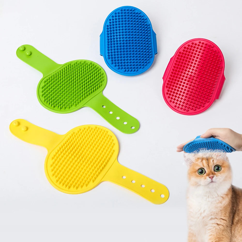 Soft Rubber Dog Brush Comb Cat Bath Brush Rubber Glove Hair Fur Grooming Massage Brush For Dog Cats Pet Bath Supplies