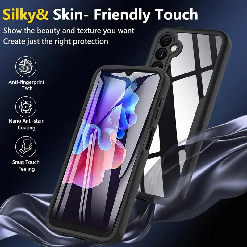360 Full Body Screen Protector Transparent Case For Samsung Galaxy A05 A05S A15 A25 A35 A55 A06 A16 Shockproof Phone Cover