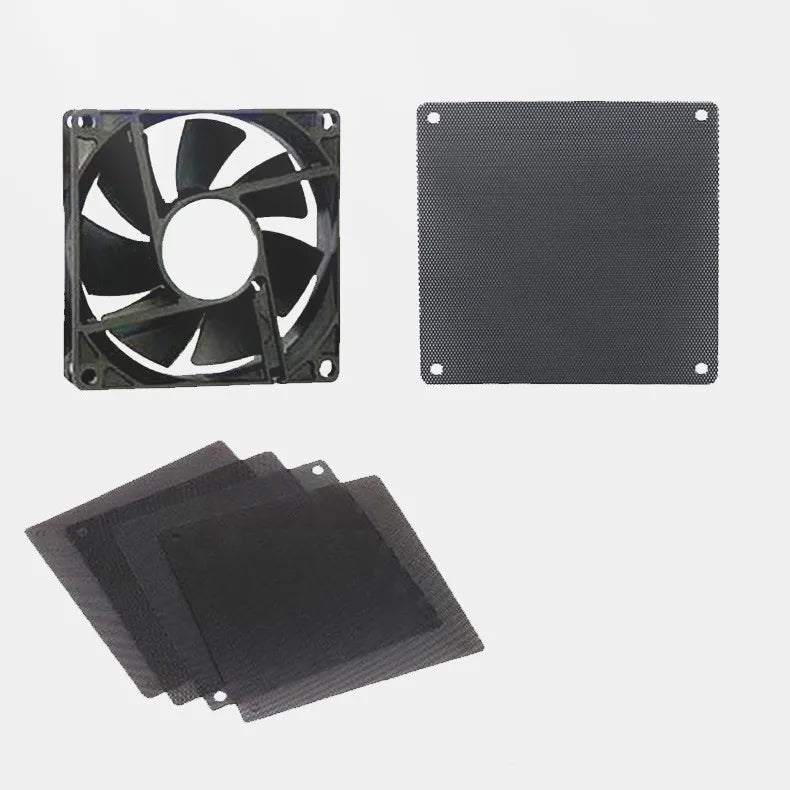 5PCS 80mm 90mm 120mm 140mm Cuttable Black PVC PC Fan Dust Filter Dustproof Case Computer Mesh Cooling Ultra Fine Dustproof Cover