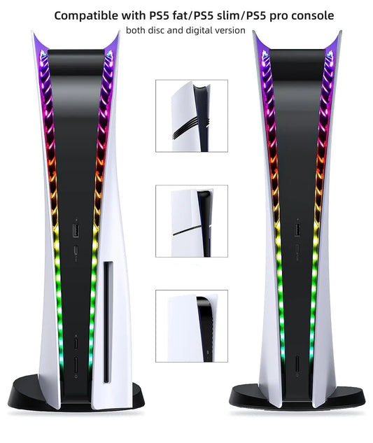 RGB LED Light Strip For PS5 Pro/Slim/Fat Original Console 8 Colors 400+Effects DIY Decoration Gaming Atmosphere lights For PS5